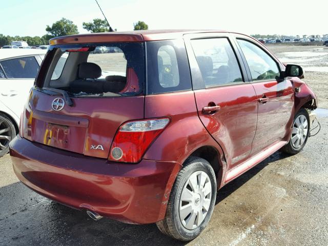 JTKKT624960129956 - 2006 TOYOTA SCION XA ბურგუნდია ფოტო 4