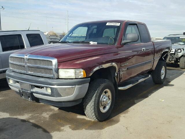 3B7KF23612M216328 - 2002 DODGE RAM 2500 MAROON photo 2