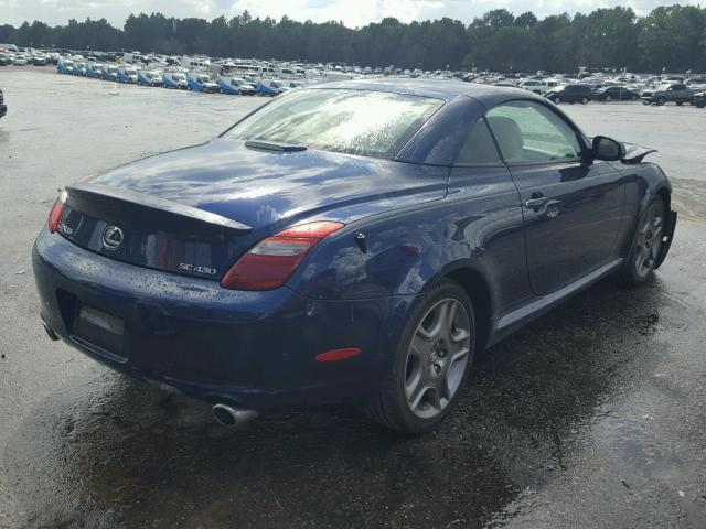 JTHFN48Y469009753 - 2006 LEXUS SC 430 BLUE photo 4