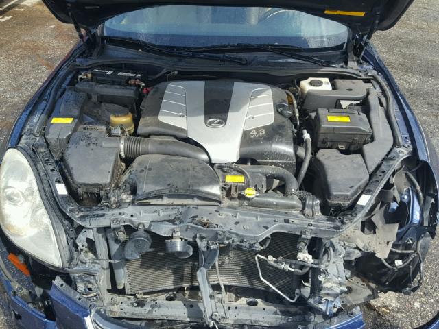 JTHFN48Y469009753 - 2006 LEXUS SC 430 BLUE photo 7