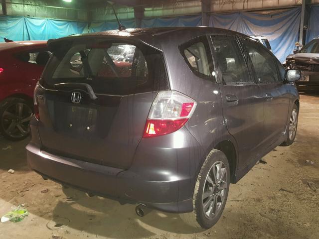 JHMGE8H59DC019390 - 2013 HONDA FIT SPORT GRAY photo 4