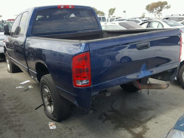 3D7KA28C34G192568 - 2004 DODGE RAM 2500 S BLUE photo 3