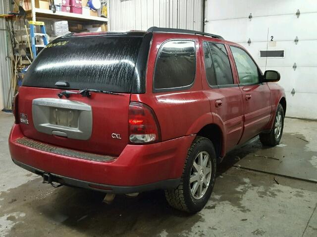 5GADT13S942241093 - 2004 BUICK RAINIER CX RED photo 4