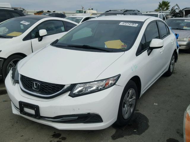 19XFB2F54DE250826 - 2013 HONDA CIVIC LX WHITE photo 2