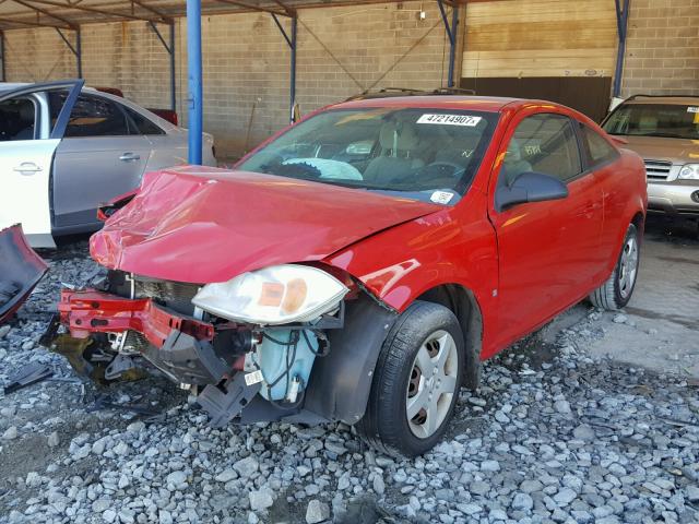 1G1AK15F367705370 - 2006 CHEVROLET COBALT LS RED photo 2