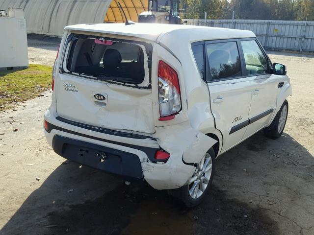 KNDJT2A6XD7580333 - 2013 KIA SOUL + WHITE photo 4