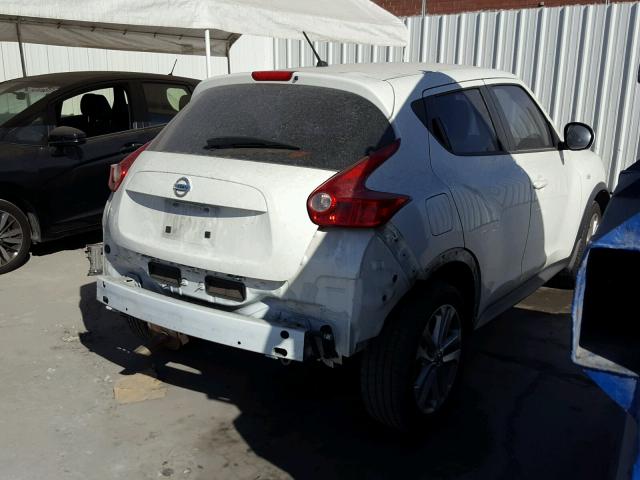 JN8AF5MR4DT217276 - 2013 NISSAN JUKE S WHITE photo 4