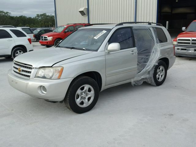 JTEGD21A630070561 - 2003 TOYOTA HIGHLANDER SILVER photo 2