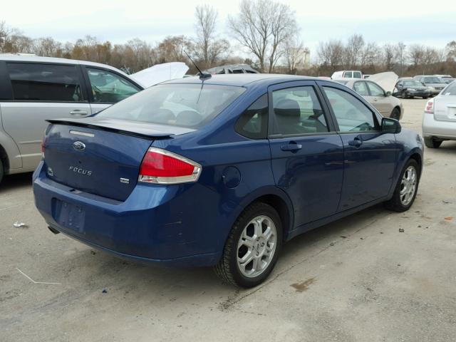 1FAHP36N19W161881 - 2009 FORD FOCUS SES BLUE photo 4