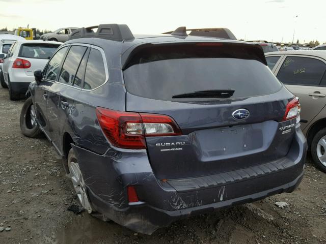 4S4BSACC6G3327697 - 2016 SUBARU OUTBACK 2. CHARCOAL photo 3