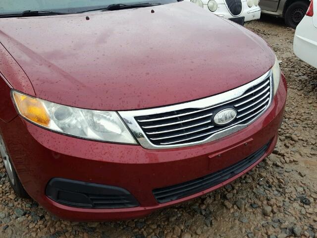 KNAGE228795346171 - 2009 KIA OPTIMA RED photo 9