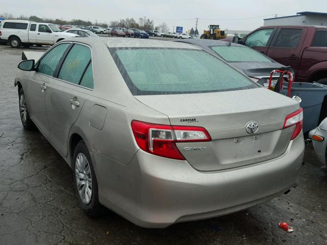 4T4BF1FK3ER345840 - 2014 TOYOTA CAMRY L GOLD photo 3