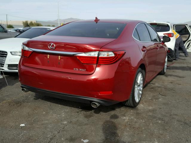 JTHBK1GG6D2076570 - 2013 LEXUS ES 350 RED photo 4