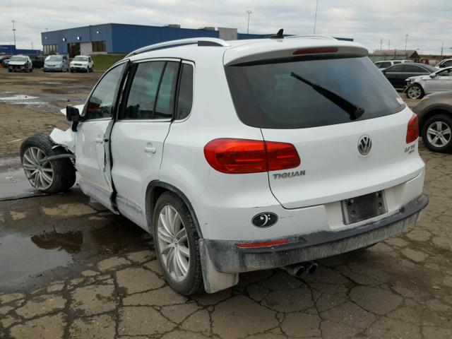 WVGBV3AX0EW559104 - 2014 VOLKSWAGEN TIGUAN S WHITE photo 3