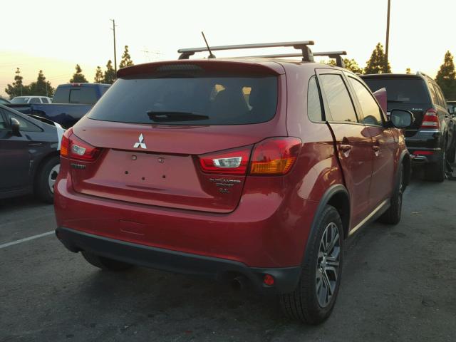 JA4AP3AW8GZ059463 - 2016 MITSUBISHI OUTLANDER RED photo 4