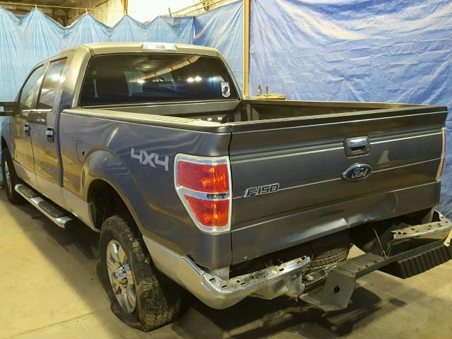 1FTFW1ET3CFC31834 - 2012 FORD F150 SUPER GRAY photo 3