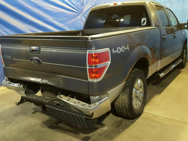 1FTFW1ET3CFC31834 - 2012 FORD F150 SUPER GRAY photo 4