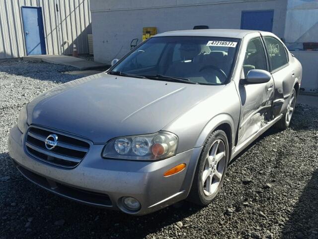 JN1DA31DX2T419480 - 2002 NISSAN MAXIMA GLE GRAY photo 2