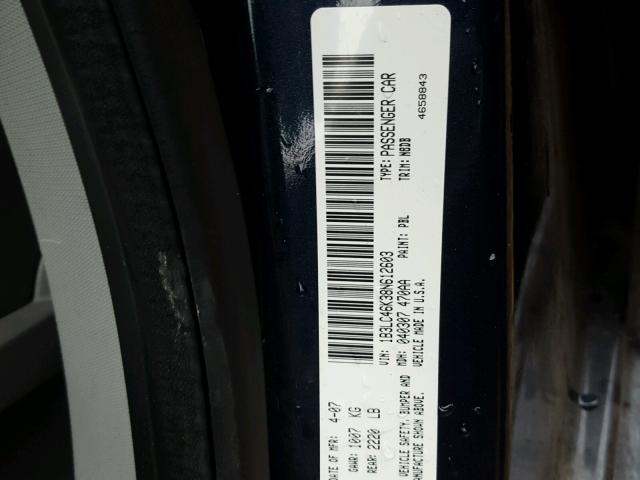 1B3LC46K38N612603 - 2008 DODGE AVENGER SE BLUE photo 10