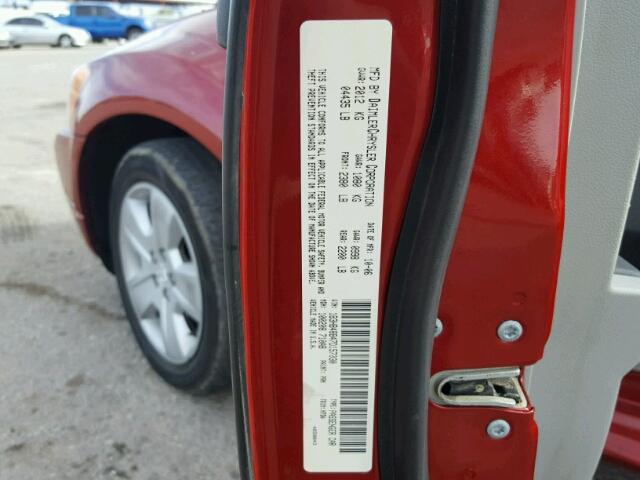 1B3HB48B47D157030 - 2007 DODGE CALIBER SX RED photo 10