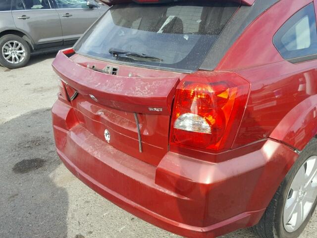 1B3HB48B47D157030 - 2007 DODGE CALIBER SX RED photo 9