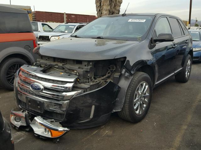 2FMDK3JC8DBA64311 - 2013 FORD EDGE SEL BLACK photo 2