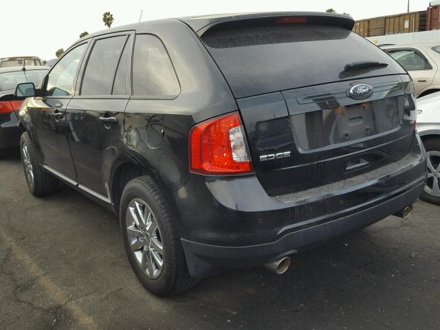 2FMDK3JC8DBA64311 - 2013 FORD EDGE SEL BLACK photo 3