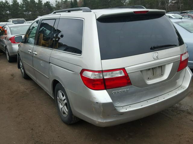 5FNRL387X6B432624 - 2006 HONDA ODYSSEY EX SILVER photo 3