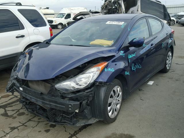 5NPDH4AE7BH050430 - 2011 HYUNDAI ELANTRA GL BLUE photo 2