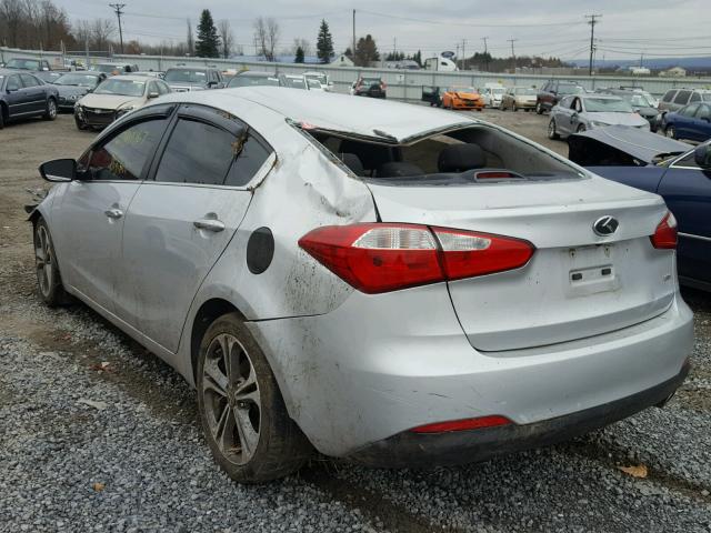 KNAFX4A88F5333444 - 2015 KIA FORTE EX SILVER photo 3