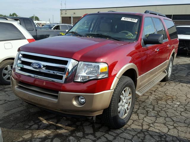 1FMJK1H50EEF13369 - 2014 FORD EXPEDITION RED photo 2