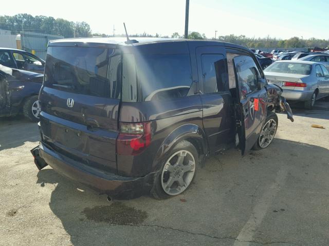 5J6YH18948L006098 - 2008 HONDA ELEMENT SC MAROON photo 4