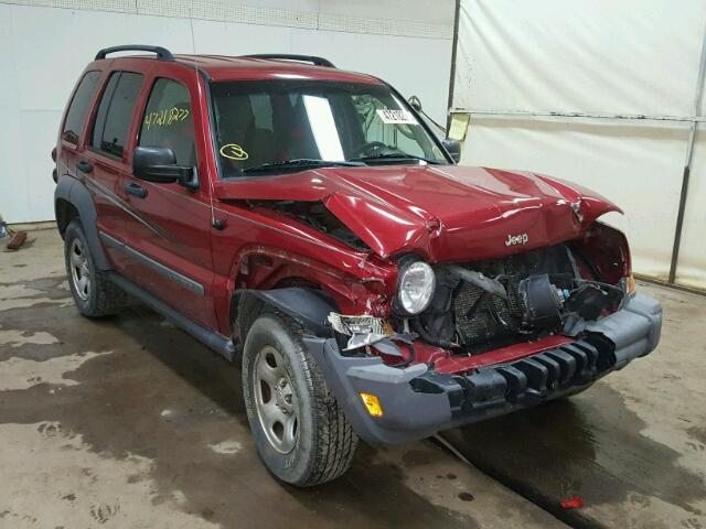 1J4GL48K15W686485 - 2005 JEEP LIBERTY SP RED photo 1