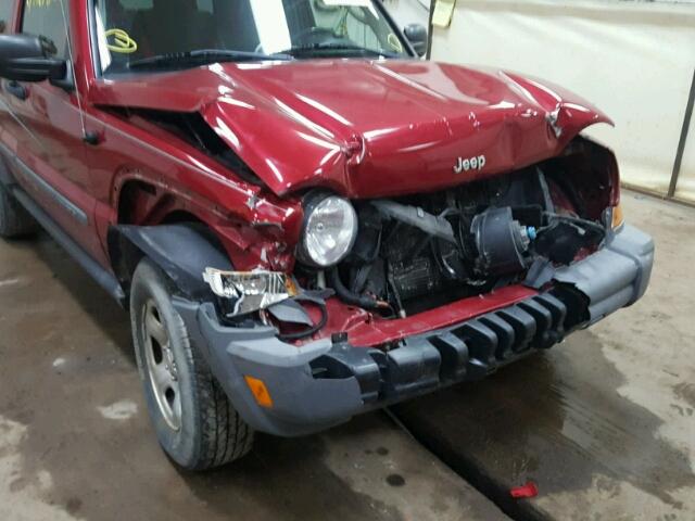 1J4GL48K15W686485 - 2005 JEEP LIBERTY SP RED photo 9