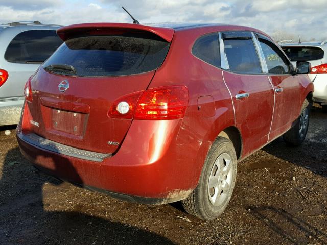 JN8AS5MV7AW131365 - 2010 NISSAN ROGUE S RED photo 4