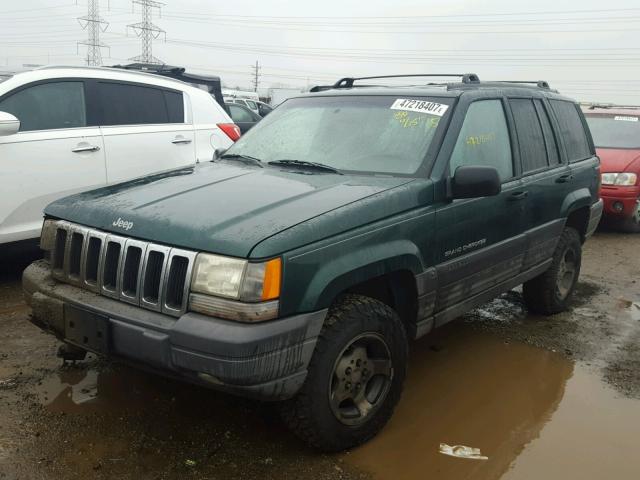 1J4GZ58S6WC322828 - 1998 JEEP GRAND CHER GREEN photo 2