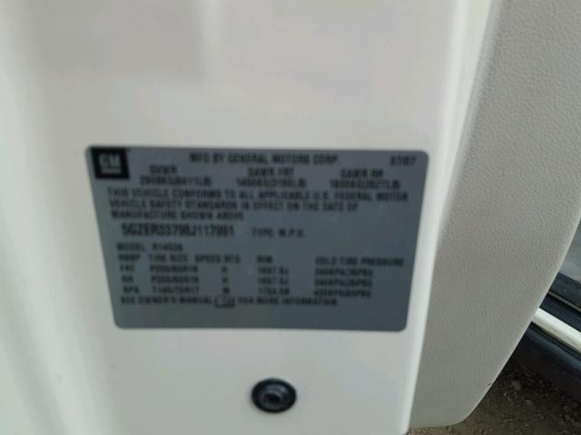 5GZER33798J117991 - 2008 SATURN OUTLOOK XR თეთრი ფოტო 10