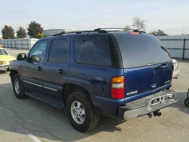 1GNEC13T61R225746 - 2001 CHEVROLET TAHOE C150 BLUE photo 3