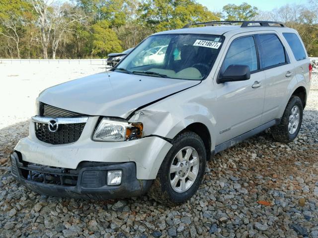 4F2CZ02Z38KM27851 - 2008 MAZDA TRIBUTE I CREAM photo 2