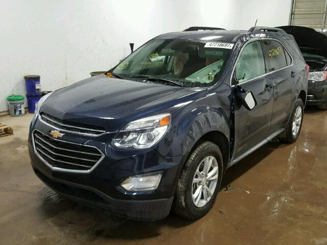 2GNALCEK6H6277463 - 2017 CHEVROLET EQUINOX LT BLUE photo 2