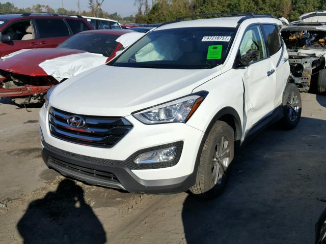 5XYZU3LB9EG168876 - 2014 HYUNDAI SANTA FE S WHITE photo 2