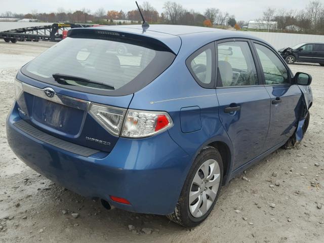 JF1GH61698H835806 - 2008 SUBARU IMPREZA 2. BLUE photo 4