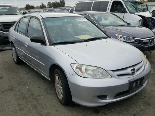 2HGES16605H614911 - 2005 HONDA CIVIC LX GRAY photo 1