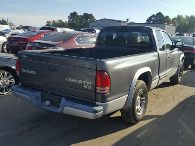 1D7HL42X03S333826 - 2003 DODGE DAKOTA SLT GRAY photo 4