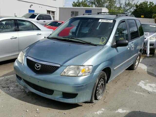 JM3LW28A730343629 - 2003 MAZDA MPV TEAL photo 2