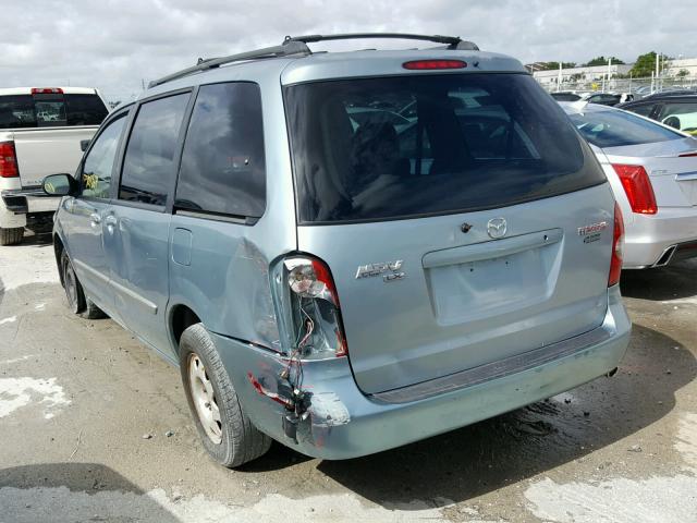 JM3LW28A730343629 - 2003 MAZDA MPV TEAL photo 3