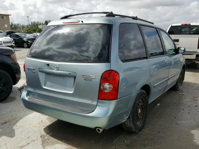 JM3LW28A730343629 - 2003 MAZDA MPV TEAL photo 4