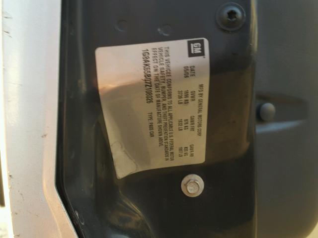 1G8AK55B07Z108026 - 2007 SATURN ION LEVEL SILVER photo 10