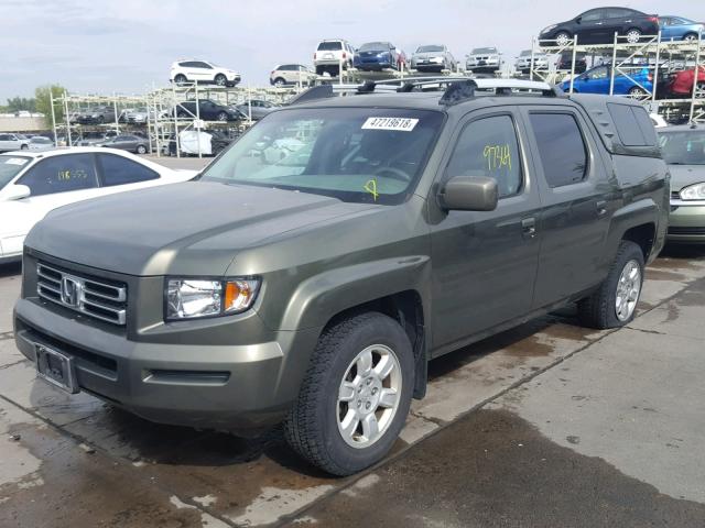 2HJYK16516H541760 - 2006 HONDA RIDGELINE GREEN photo 2