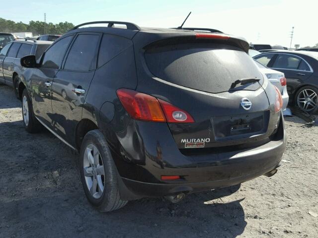 JN8AZ18U79W001054 - 2009 NISSAN MURANO S BLACK photo 3